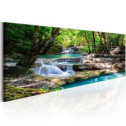 Foto van Artgeist nature forest waterfall canvas schilderij