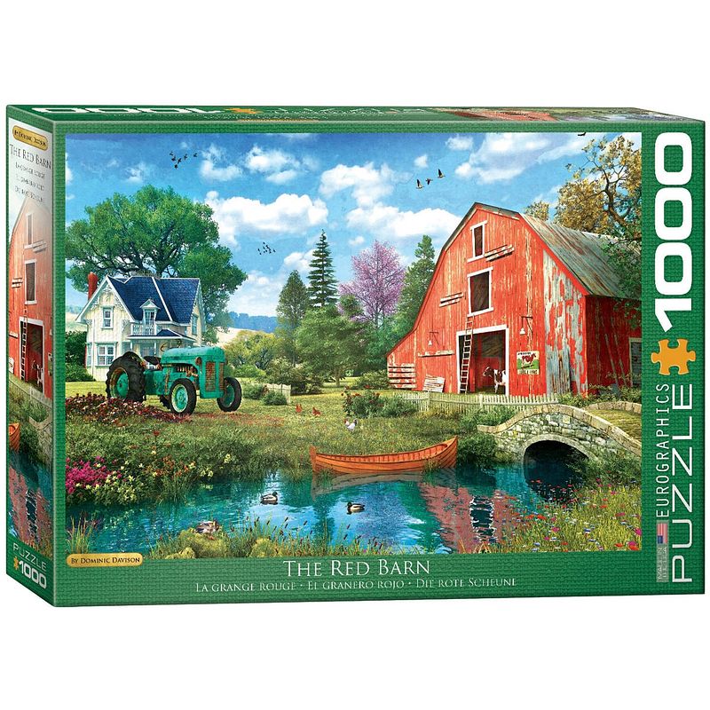 Foto van Eurographics puzzel the red barn - dominic davison - 1000 stukjes