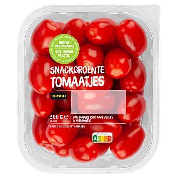 Foto van 2 voor € 4,00 | jumbo snackgroente tomaatjes 500g aanbieding bij jumbo