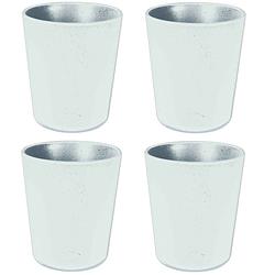 Foto van 8x stuks onbreekbare kunststof/melamine bekers - wit - 450 ml - drinkbekers