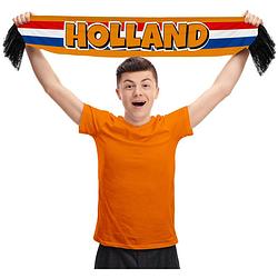 Foto van Oranje holland thema fan sjaal 150 cm. koningsdag of nederland fans supporters feestartikelen