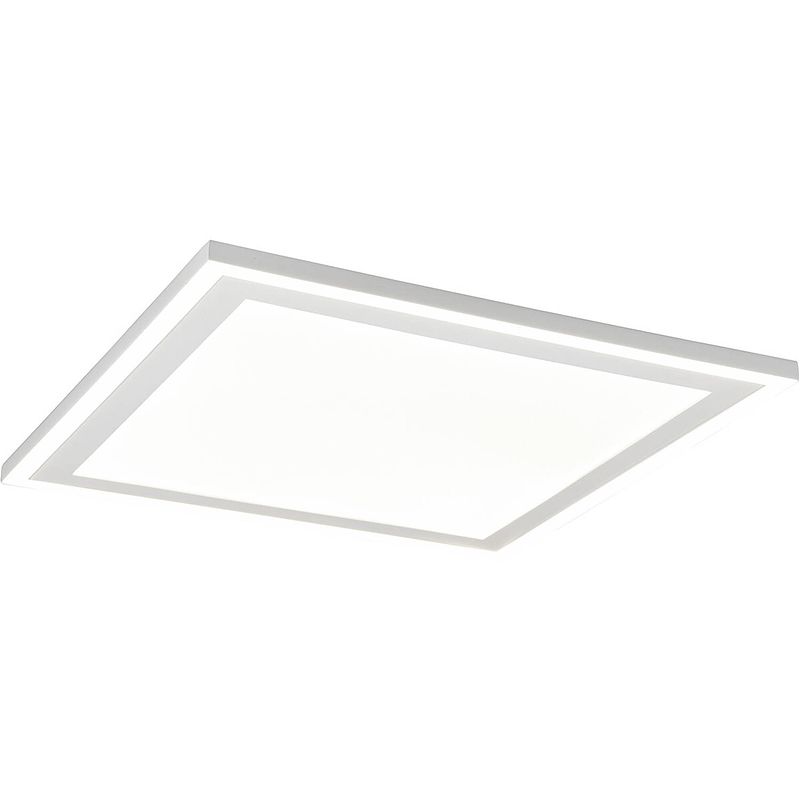 Foto van Led plafondlamp - plafondverlichting - trion coman - 29w - natuurlijk wit 4000k - vierkant - mat wit - kunststof