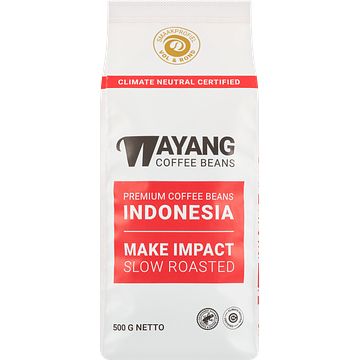 Foto van Wayang premium coffee beans indonesia 500g bij jumbo