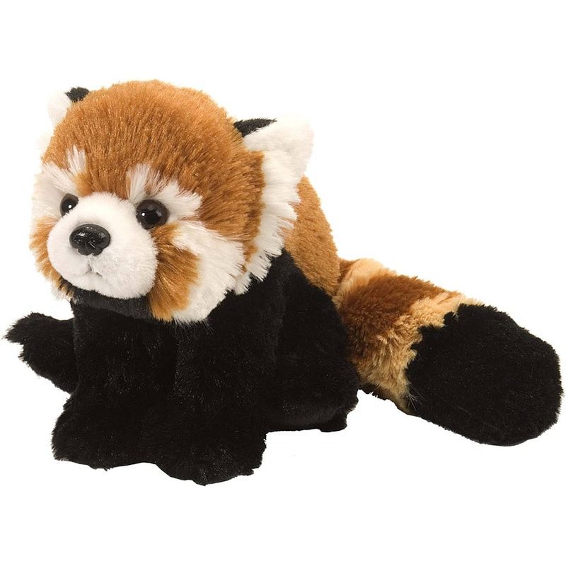 Foto van Wild republic knuffel rode panda 20 cm pluche bruin/zwart