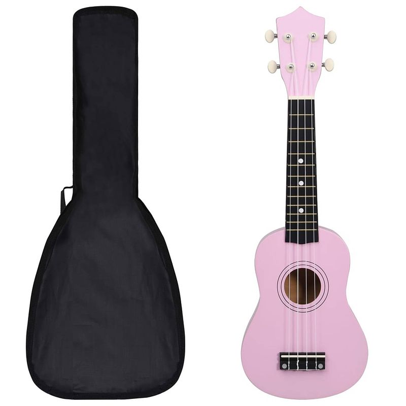 Foto van Vidaxl ukuleleset met tas voor kinderen sopraan 21's's roze