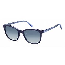 Foto van Tommy hilfiger zonnebril 1723/s dames cat. 3 vierkant blauw