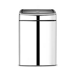 Foto van Brabantia touch bin wandafvalemmer 10 liter met kunststof binnenemmer - brilliant steel