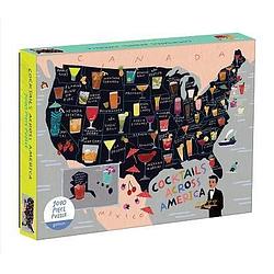 Foto van Cocktail map of the usa 1000 piece puzzle - puzzel;puzzel (9780735357860)
