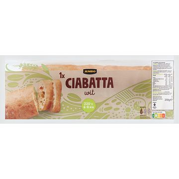 Foto van Jumbo ciabatta wit 250g