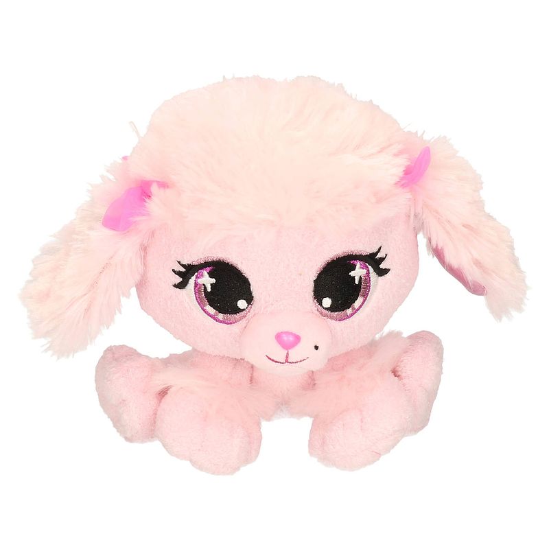 Foto van Pluche designer knuffel p-lushes pets poedel roze 18 cm - knuffeldier