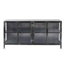 Foto van Livin24 industrieel dressoir suro gun metal 4-deurs glas.