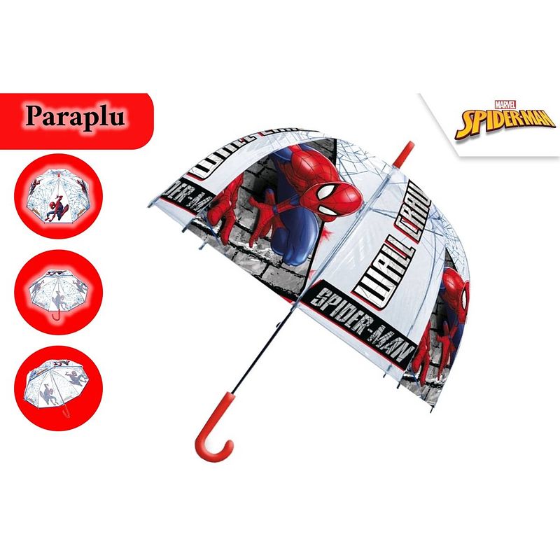 Foto van Paraplu kinderen - spiderman kinderparaplu - disney kinderparaplu spiderman - kinderparaplu doorzichtig - automatische