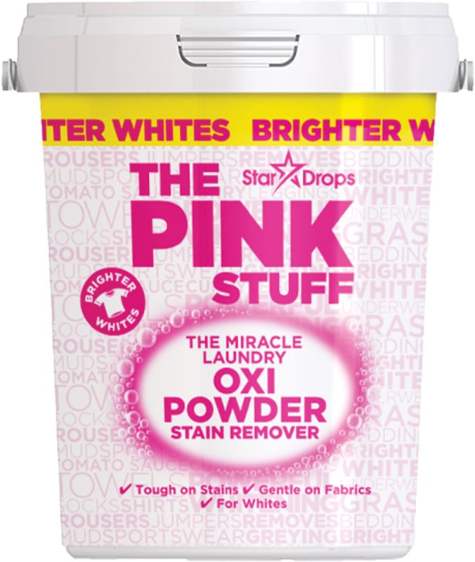 Foto van The pink stuff oxi powder stain remover witte was