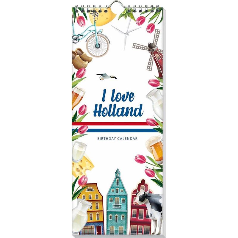 Foto van I love holland - verjaardagskalender - 13 x 33 cm