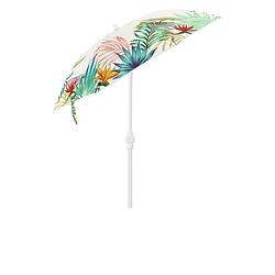 Foto van 4goodz strandparasol tropical bladeren 180 cm - groen