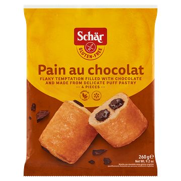 Foto van Schar pain au chocolat glutenvrij 4 stuks 260g bij jumbo