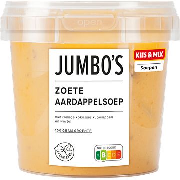 Foto van Jumbo'ss rijke zoete aardappelsoep 500g aanbieding bij jumbo | 2 voor 5.50