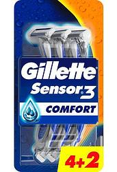 Foto van Gillette sensor3 comfort wegwerpmesje voor mannen, verpakking van 4+2 bij jumbo