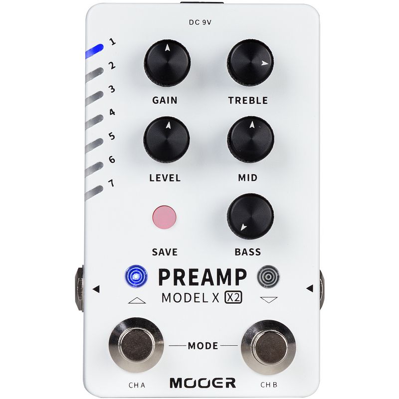 Foto van Mooer model x2 dual-channel digital preamp effectpedaal