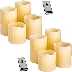 Foto van Tectake® - 2 sets van 4 led kaarsen met afstandsbediening - verschillende hoogtes - 402889