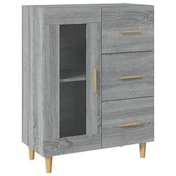 Foto van Vidaxl dressoir 69,5x34x90 cm bewerkt hout grijs sonoma eikenkleurig