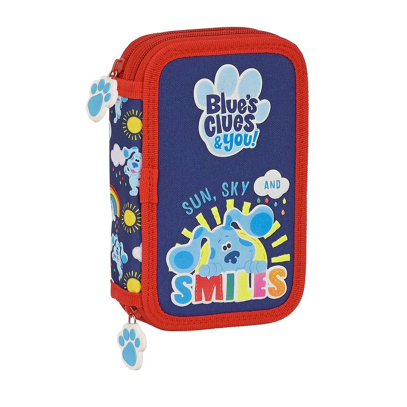 Foto van Dubbele etui blue'ss clues marineblauw (28 pcs)