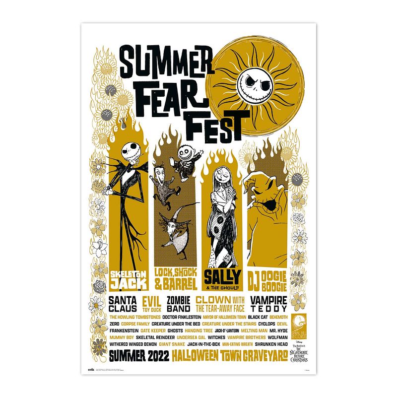 Foto van Grupo erik disney nightmare before christmas summer fear fest poster 61x91,5cm