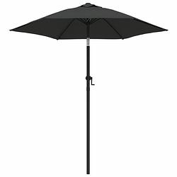 Foto van Vidaxl parasol 200x211 cm aluminium antraciet