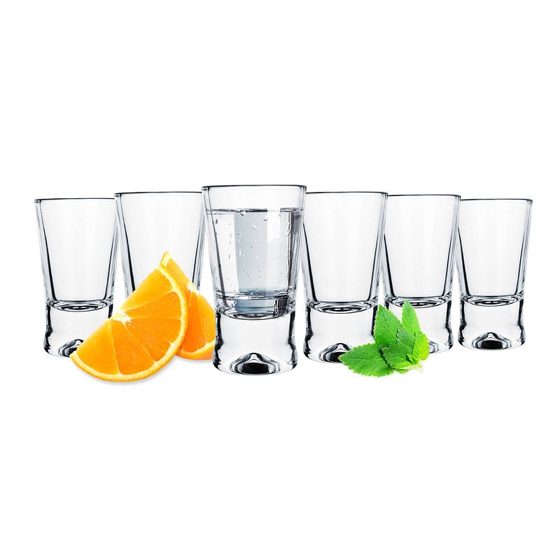 Foto van Glasmark shotglaasjes/borrelglazen krosno - transparant glas - 12x stuks - 25 ml - drinkglazen