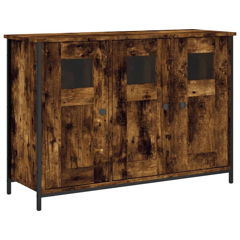 Foto van Vidaxl dressoir 100x35x70 cm bewerkt hout gerookt eikenkleurig