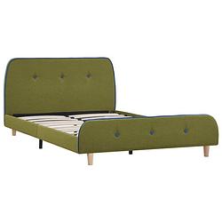 Foto van The living store bedframe klassiek groen - 208x126x81 cm - geschikt voor 120x200 cm matras