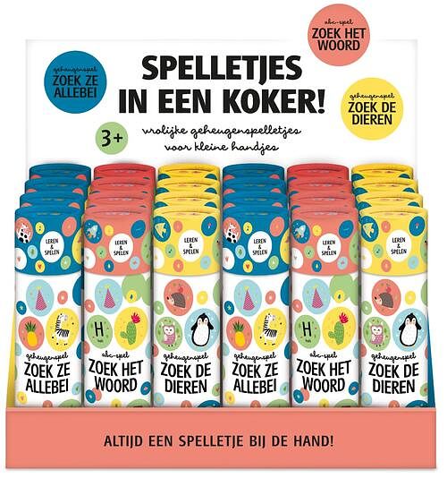 Foto van Display spelletjes in kokers - 3 x 8 ex. - pakket (9789464084870)