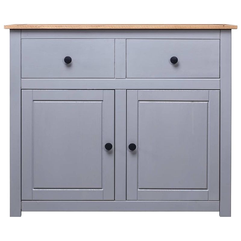 Foto van Infiori dressoir panama range 93x40x80 cm massief grenenhout grijs