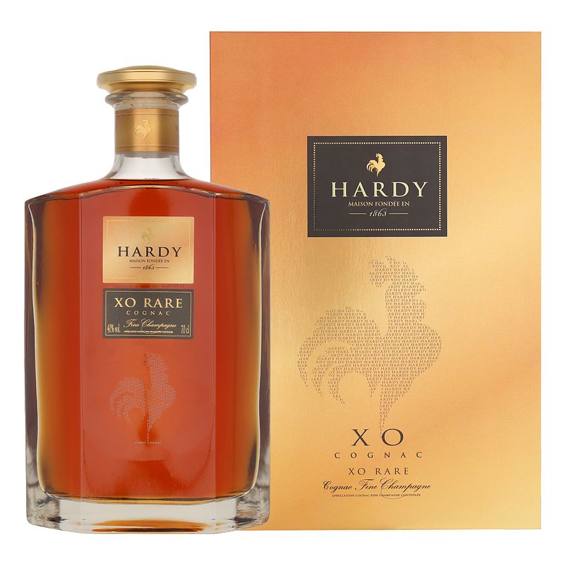 Foto van Hardy xo rare 70cl cognac + giftbox