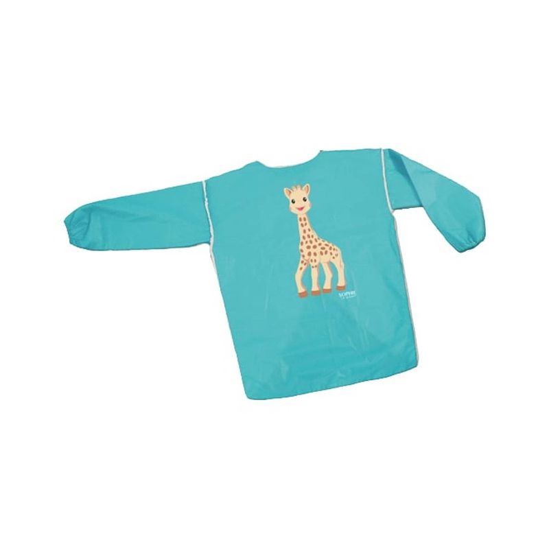 Foto van Ses creative kliederschort girafe junior canvas blauw 1-4 jaar