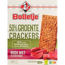 Foto van Bolletje groente crackers rode biet 4 x 4 stuks 200g bij jumbo