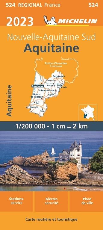 Foto van Michelin 524 aquitaine 2023 - paperback (9782067258532)