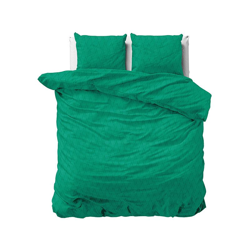 Foto van Zensation verona - groen dekbedovertrek lits-jumeaux (240 x 220 cm + 2 kussenslopen) dekbedovertrek