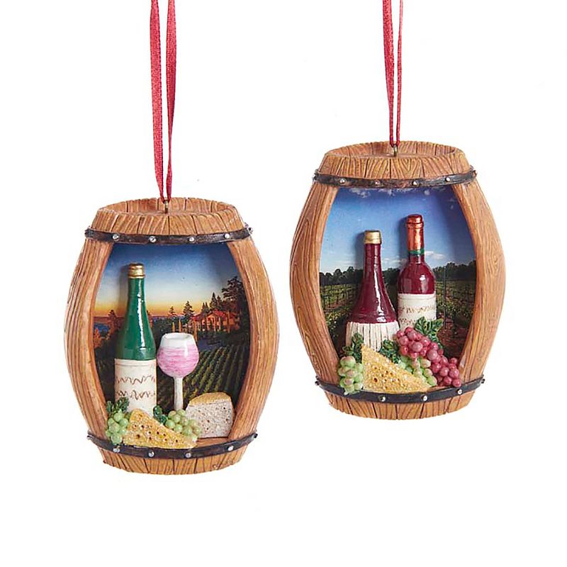 Foto van Kurt s. adler - ornament wine kunststof h8 cm