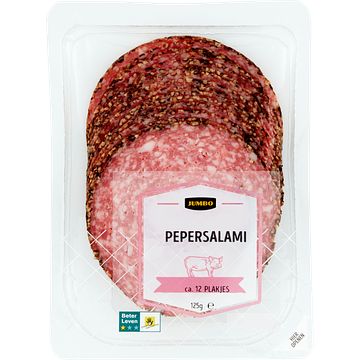 Foto van 2 verpakkingen a 100175 gram | jumbo pepersalami 125g aanbieding bij jumbo