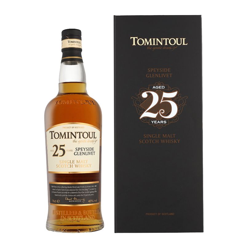 Foto van Tomintoul 25 years 70cl whisky + giftbox