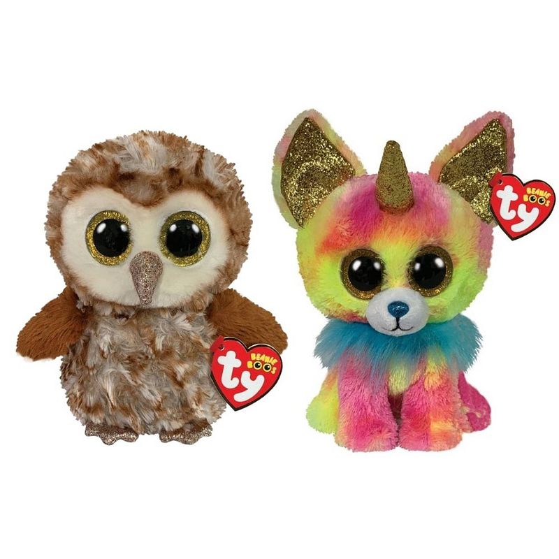 Foto van Ty - knuffel - beanie boo's - percy owl & yips chihuahua