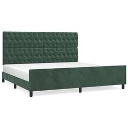 Foto van The living store bedframe velvet - verstelbare hoogte - ondersteunende poten - multiplex lattenbodem - comfortabele