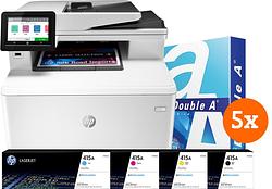 Foto van Hp color laserjet pro mfp m479dw + 1 extra set toners + 2.500 vellen a4 papier