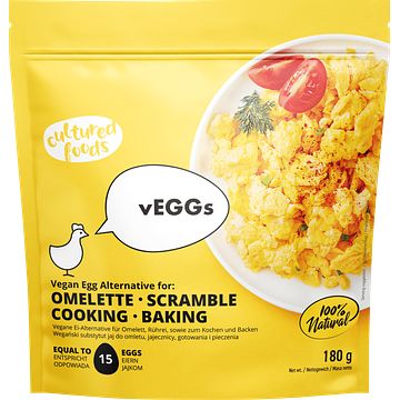 Foto van Cultured foods veggs plantbased egg alternative for: omelette, scramble cooking, baking 180g bij jumbo