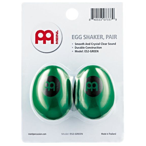 Foto van Meinl es2-green egg shaker groen (2 stuks)