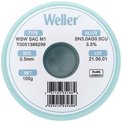 Foto van Weller wsw sac m1 soldeertin, loodvrij spoel sn3,0ag0,5cu 100 g 0.5 mm
