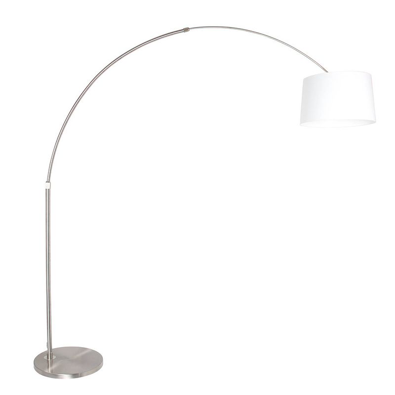 Foto van Steinhauer vloerlamp booglamp sparkled light 9674 staal witte kap