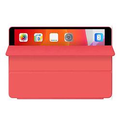 Foto van Apple ipad 9.7 2017/2018 hoes - rood - book cover siliconen - vouwbaar met handige hoesjesweb touchscreenpen!