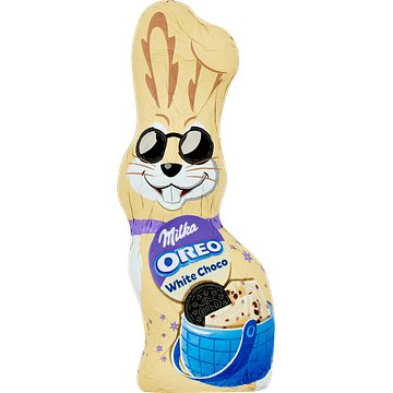 Foto van Milka paashaas oreo witte chocolade 100g bij jumbo